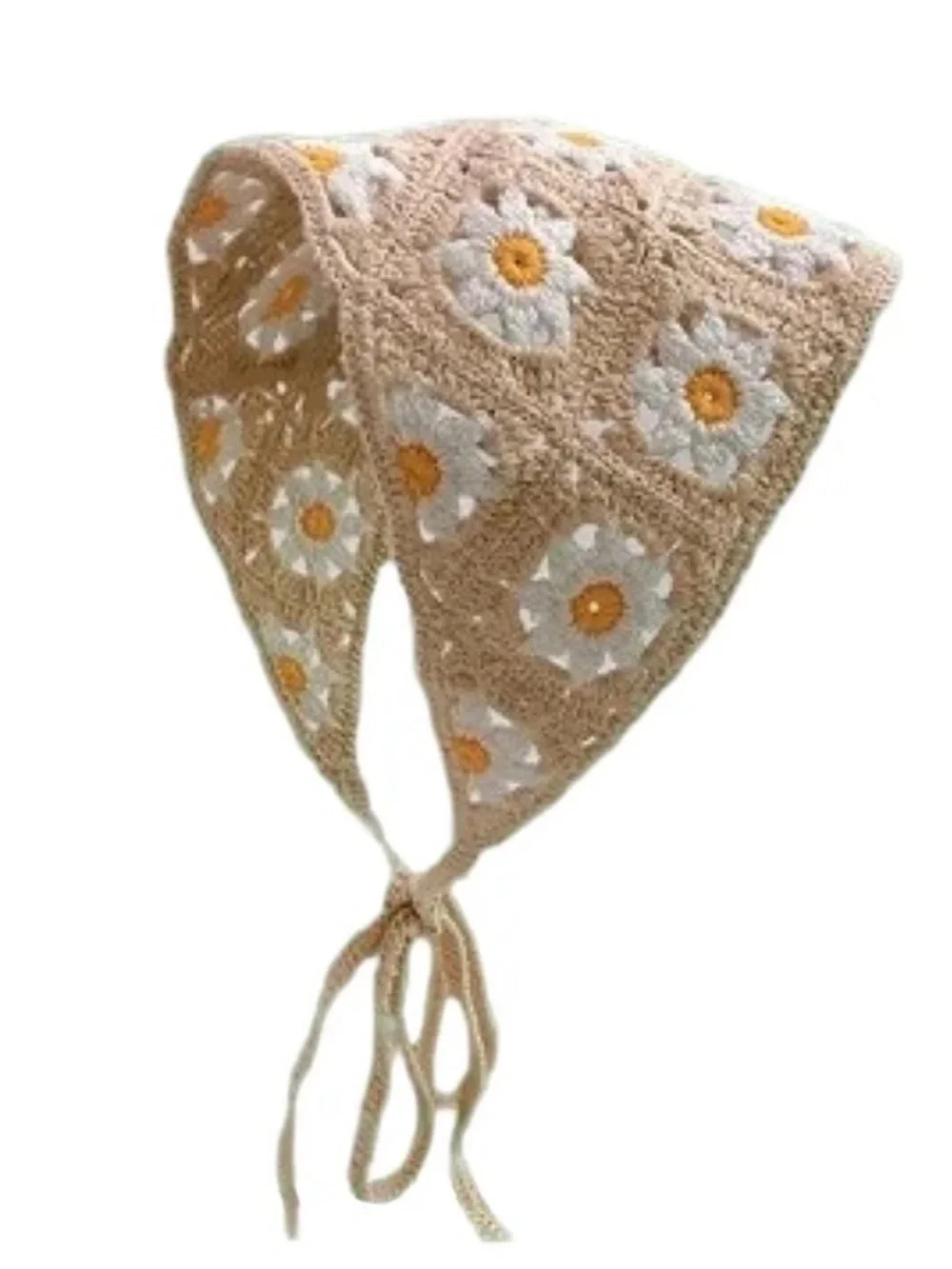 NWT ⚜️🤎⚜️ Piper K Boho Crochet Head Scarf Bandana Knit Head Wrap